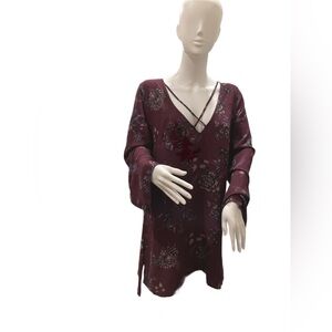 Free People Swingy Tunic with a deep crisscross V-neckline